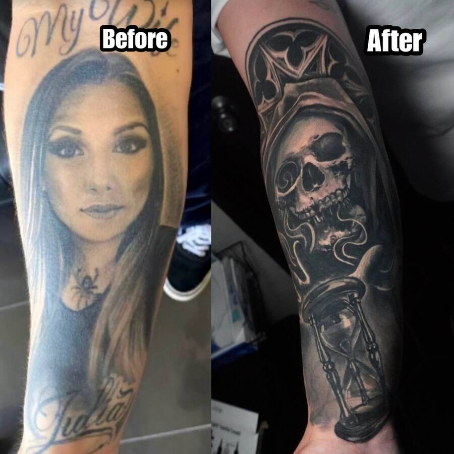 Grim Reaper Forearm Cover-Up